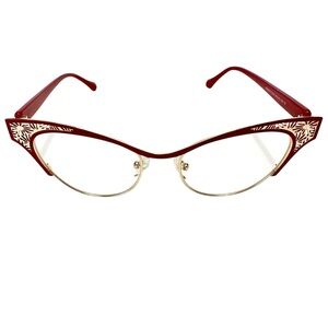 Vooglam Calista JGM565123-04 Cat Eye Red Gold Metal Eyeglasses